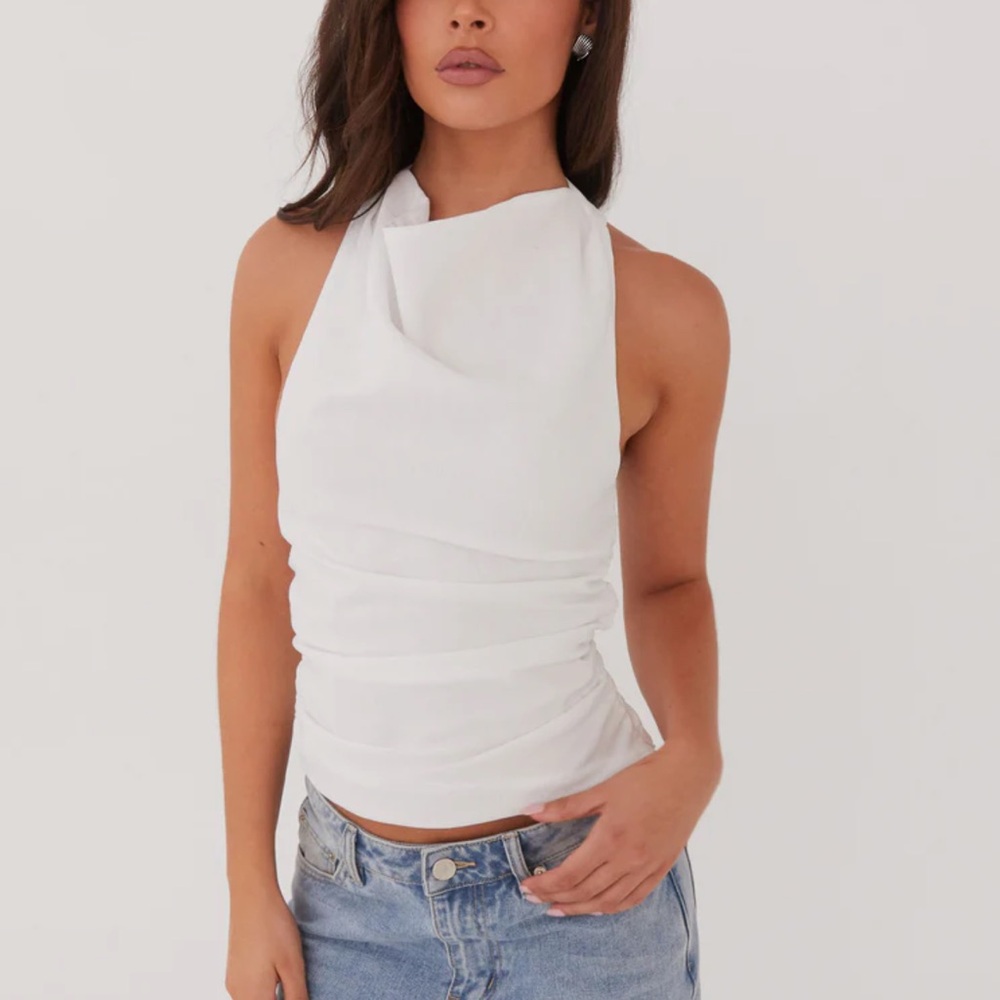 Peppermayo Exclusive - Cloud Whisper Linen Top - White XXS